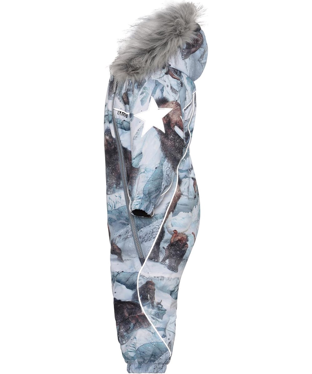 Pyxis Fur - Mammoth - Recycled baby snowsuit in mammoth print