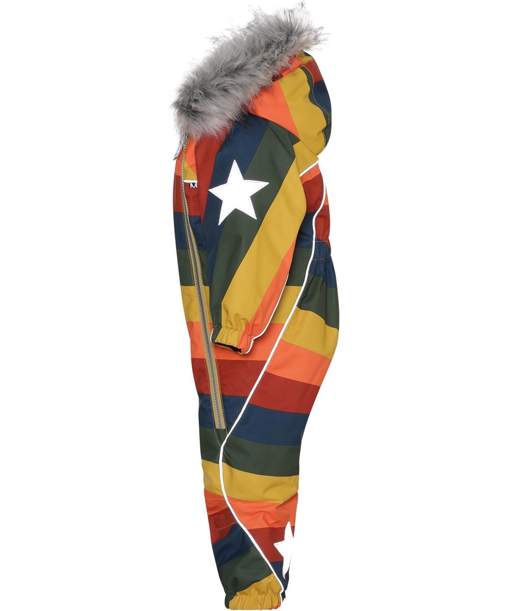 Pyxis Fur - Rainbow - Recycled baby snowsuit in rainbow print
