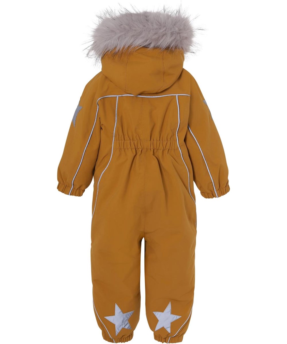 Pyxis Fur Recycle - Autumn Leaf - Recycled mustard coloured fur snowsuit