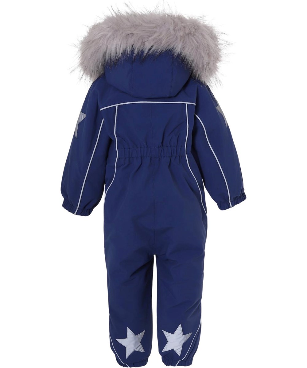 Pyxis Fur Recycle - Ink Blue - Recycled blue snowsuit fur collar 