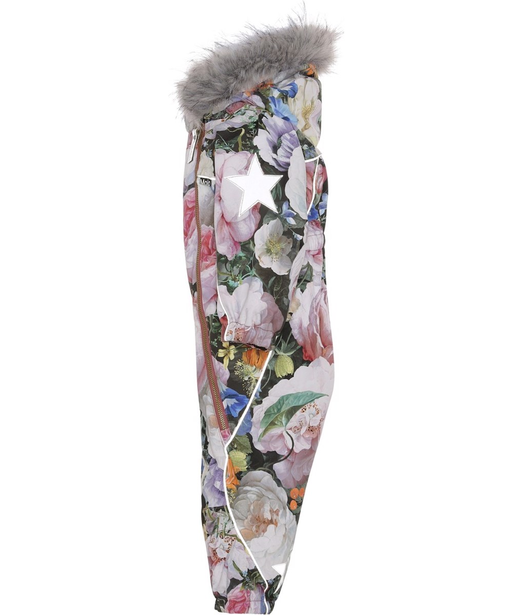 Pyxis Fur - Still Life - Recycled snowsuit with floral print