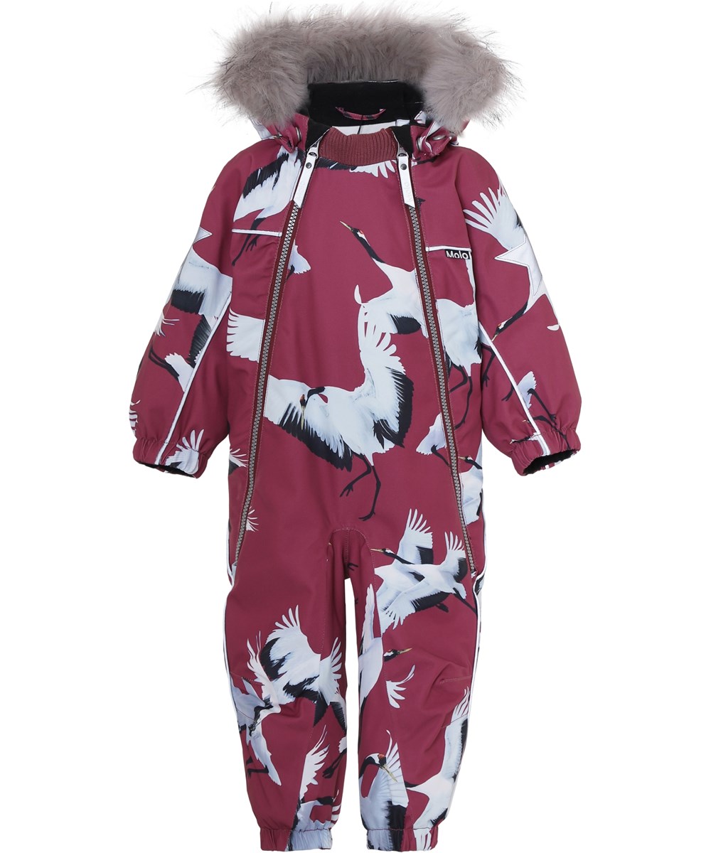 Pyxis Fur - The Dance Of Life - Baby snowsuit bird print