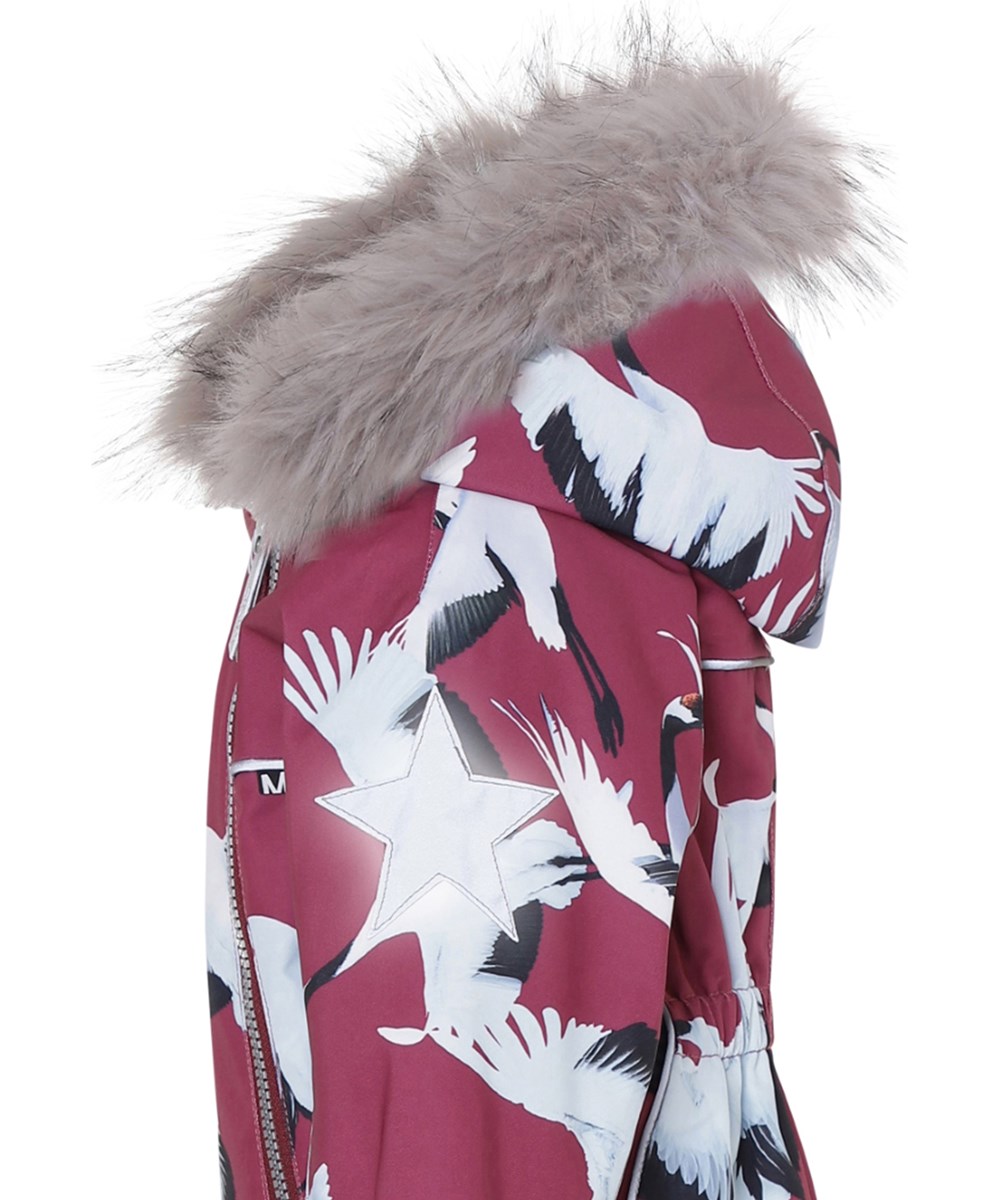 Pyxis Fur - The Dance Of Life - Baby snowsuit bird print