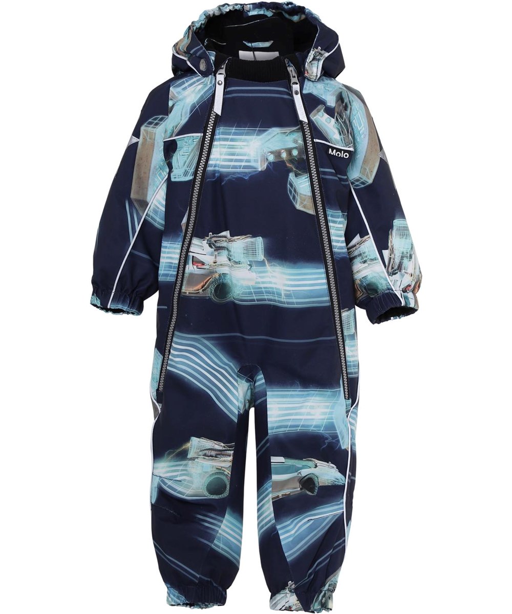 Pyxis - Past Now Future - Baby snowsuit futuristic print