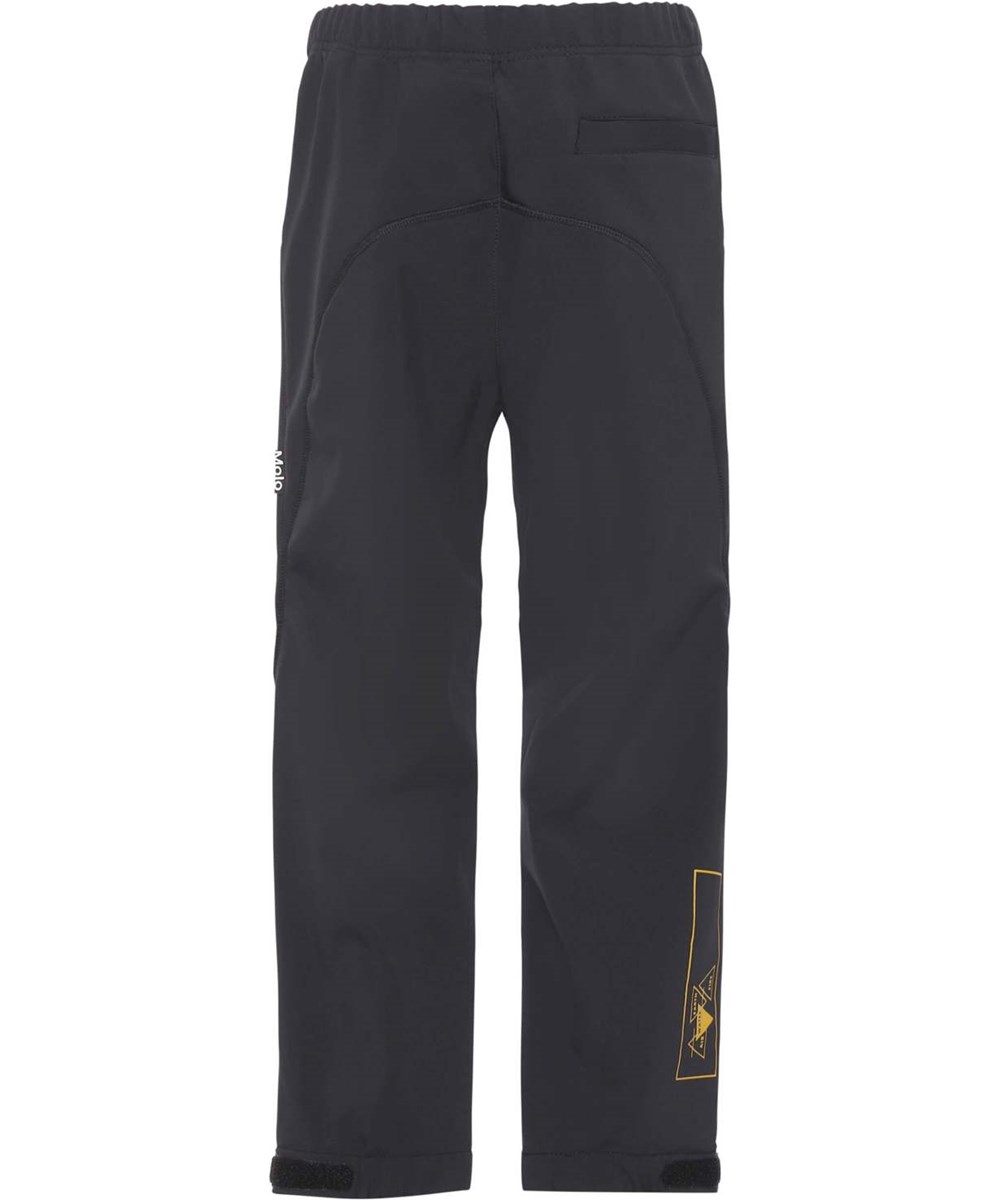 Haemon - Black - Funktionelle recycled softshell bukser i sort