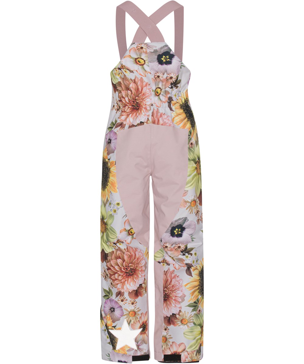 Play pro - Retro Flowers - Recycled ski overtræksbukser med blomster print