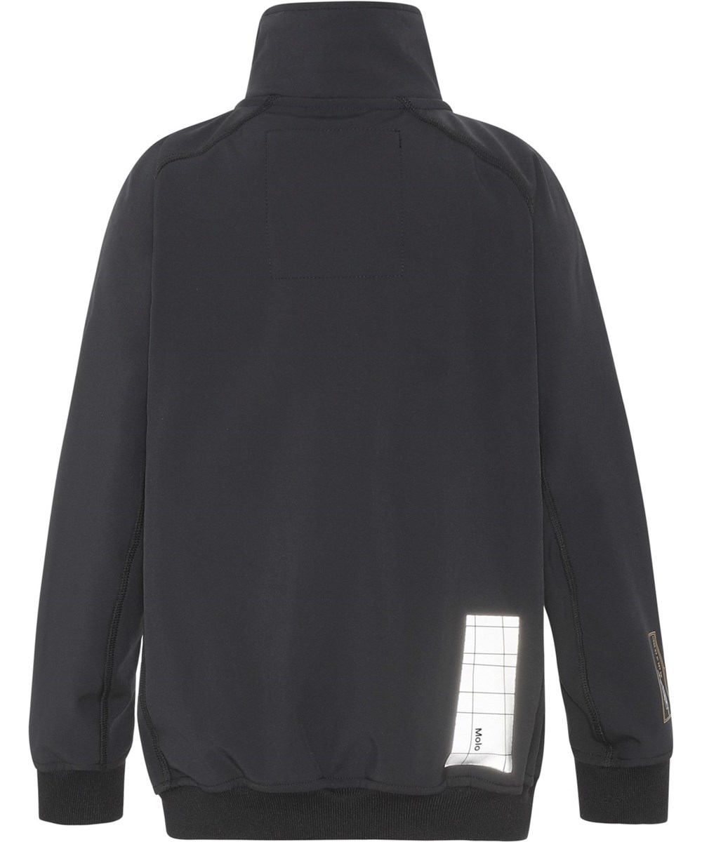 Cloudy - Black - Recycled sort softshell jakke 