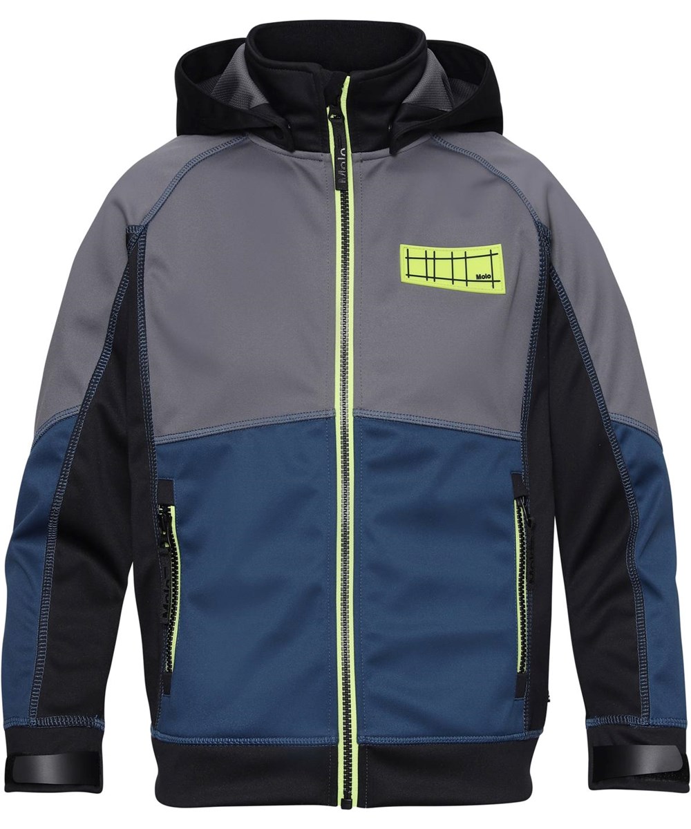 Cloudy - Block - Vandtæt softshell med neon grøn