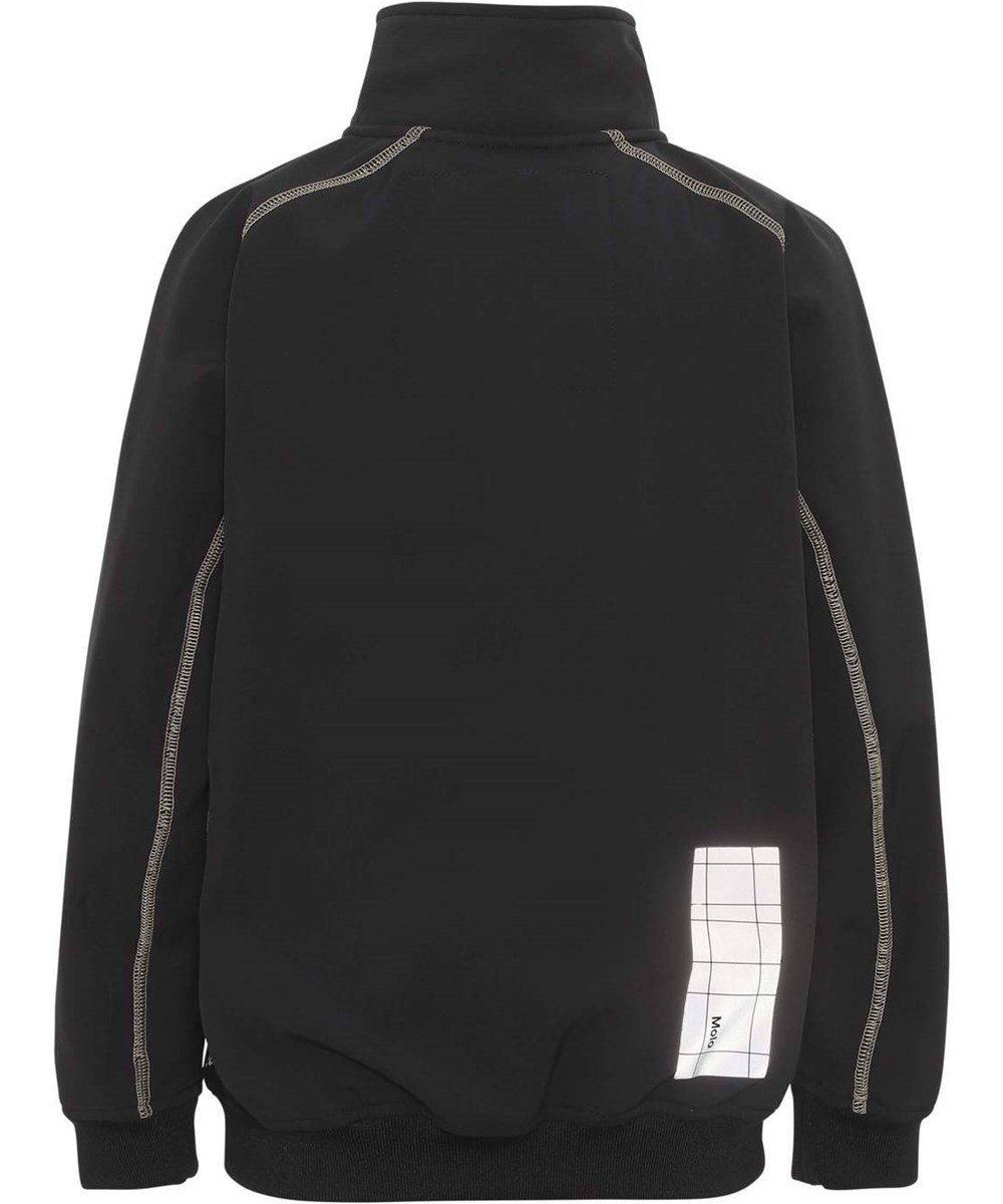 Cloudy - Black - Recycled funktionel softshell jakke i sort 