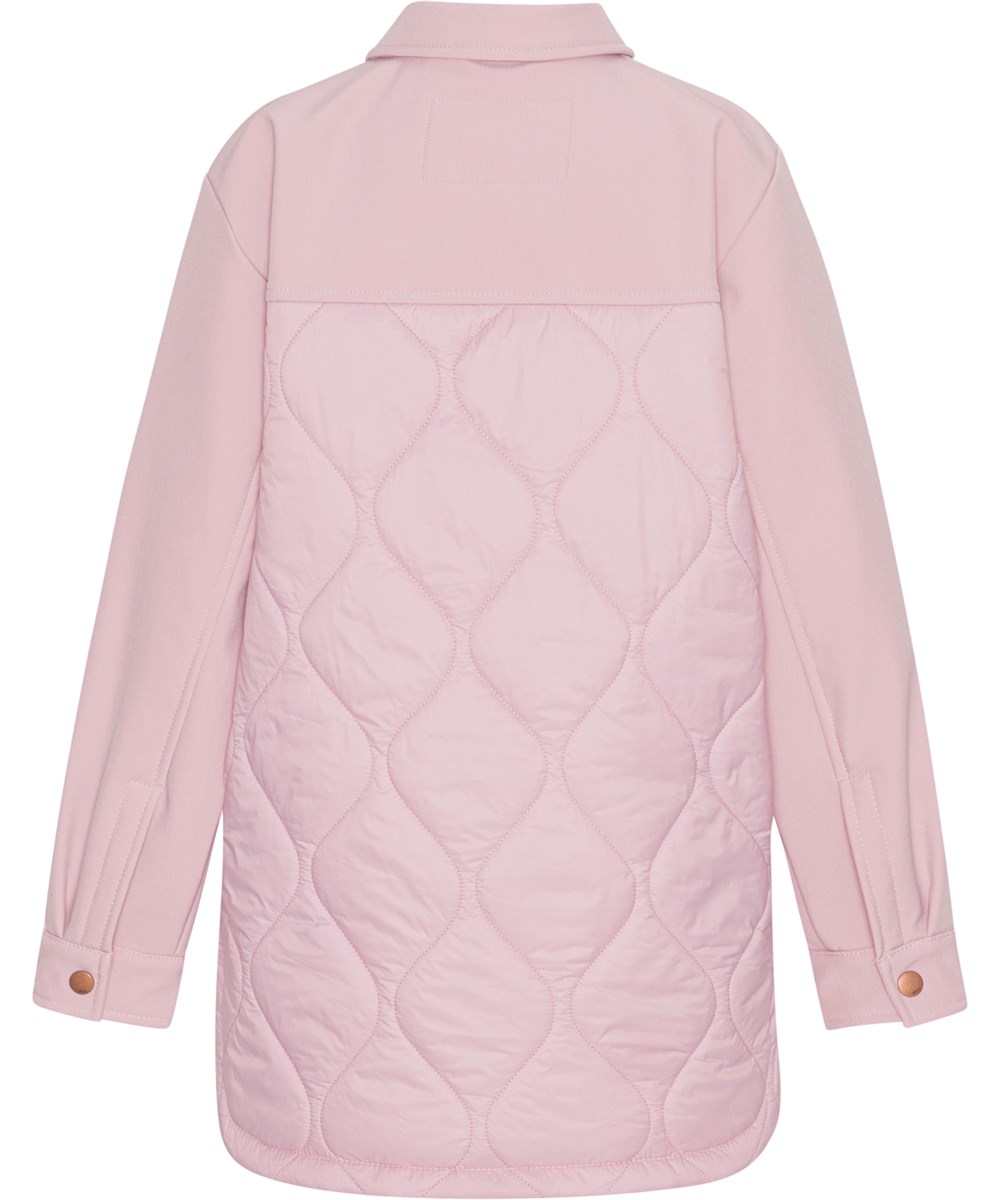 Hadlee - Blue Pink - Lyserød quiltet frakke med lommer