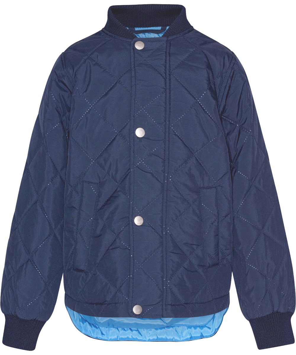 Hallow - Universe - Mørkeblå termojakke i genanvendt polyester.