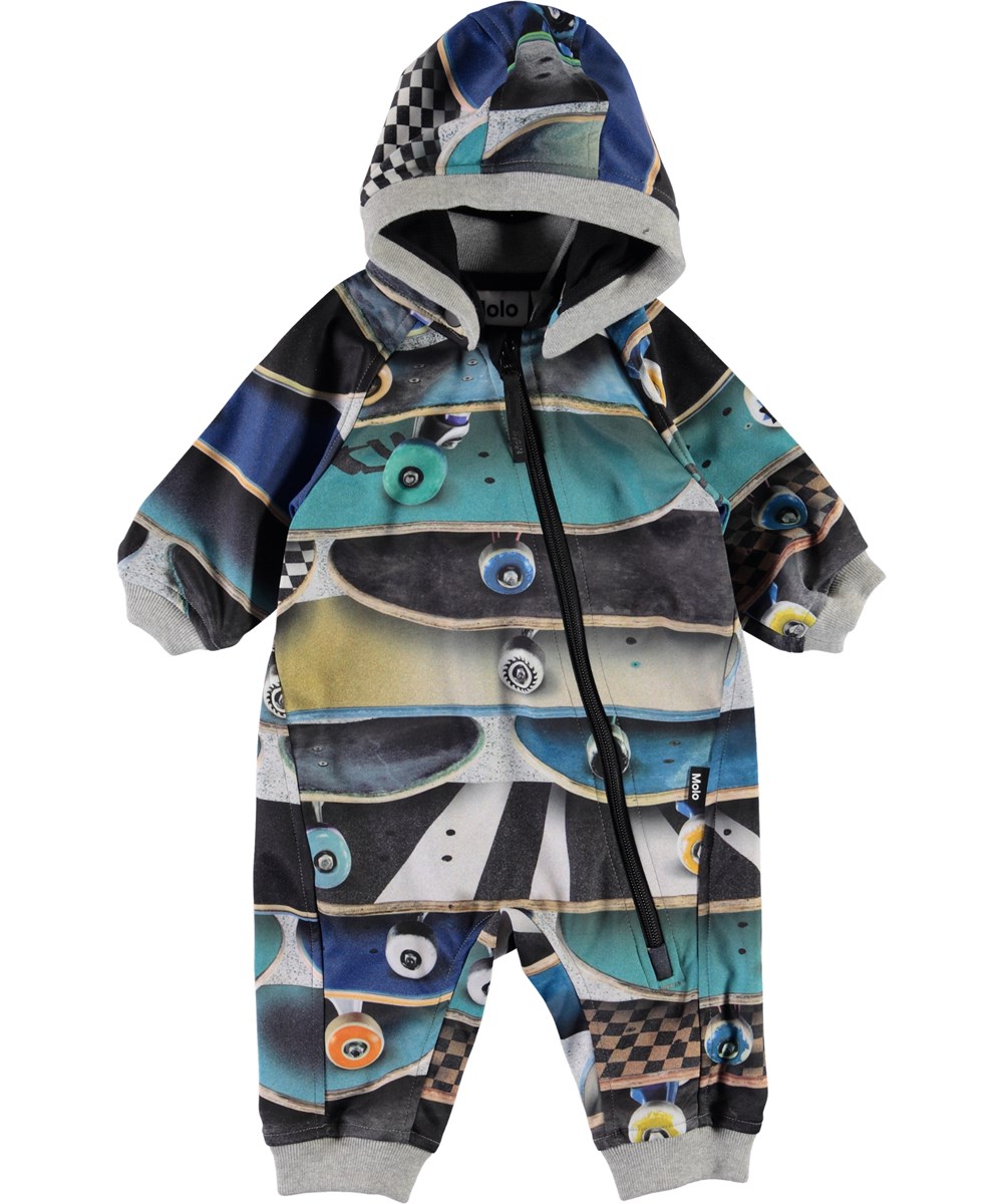 Hill - Stacked Boards - Baby vandtæt softshell heldragt 