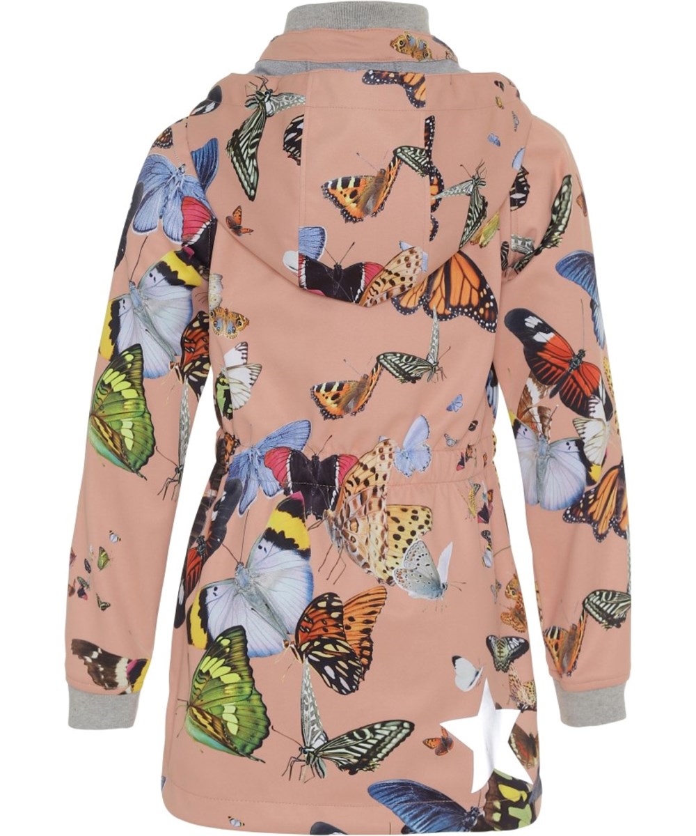 Hillary - Flying Butterflies - Vandtæt softshell jakke med sommerfugle