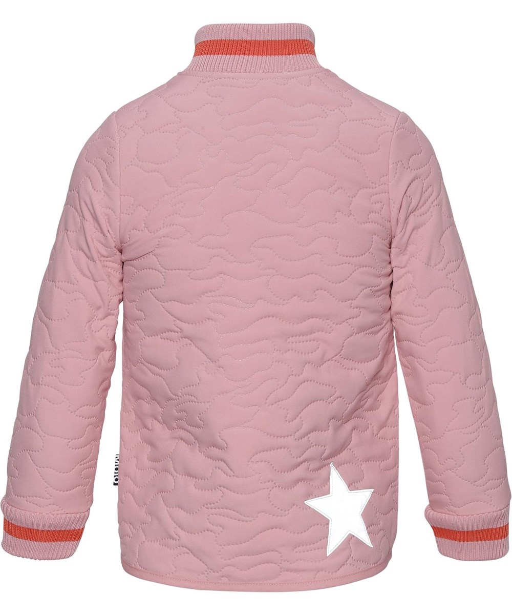 Husky - Rosequartz - Rosa thermojakke med rød stribe