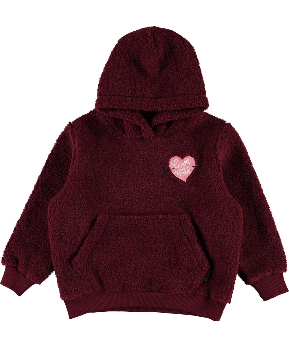 Ugga - Wild Madder - Bordeaux fleece hættetrøje