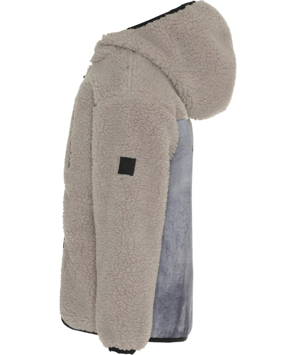 Ugo - Skate - Beige fleecejakke med skateboard print