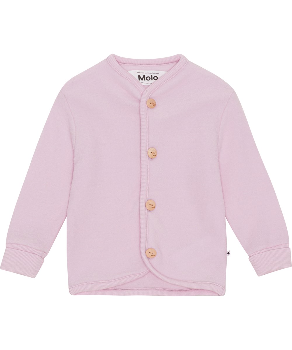 Umber - Alpine Glow - Lilla cardigan til de mindste i 100% merinould