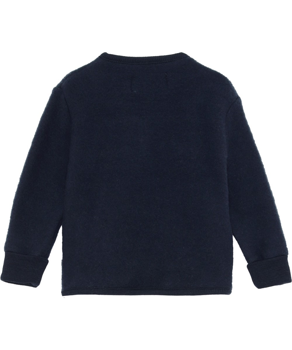 Umber - Dark Navy - Mørkeblå baby jakke i uld