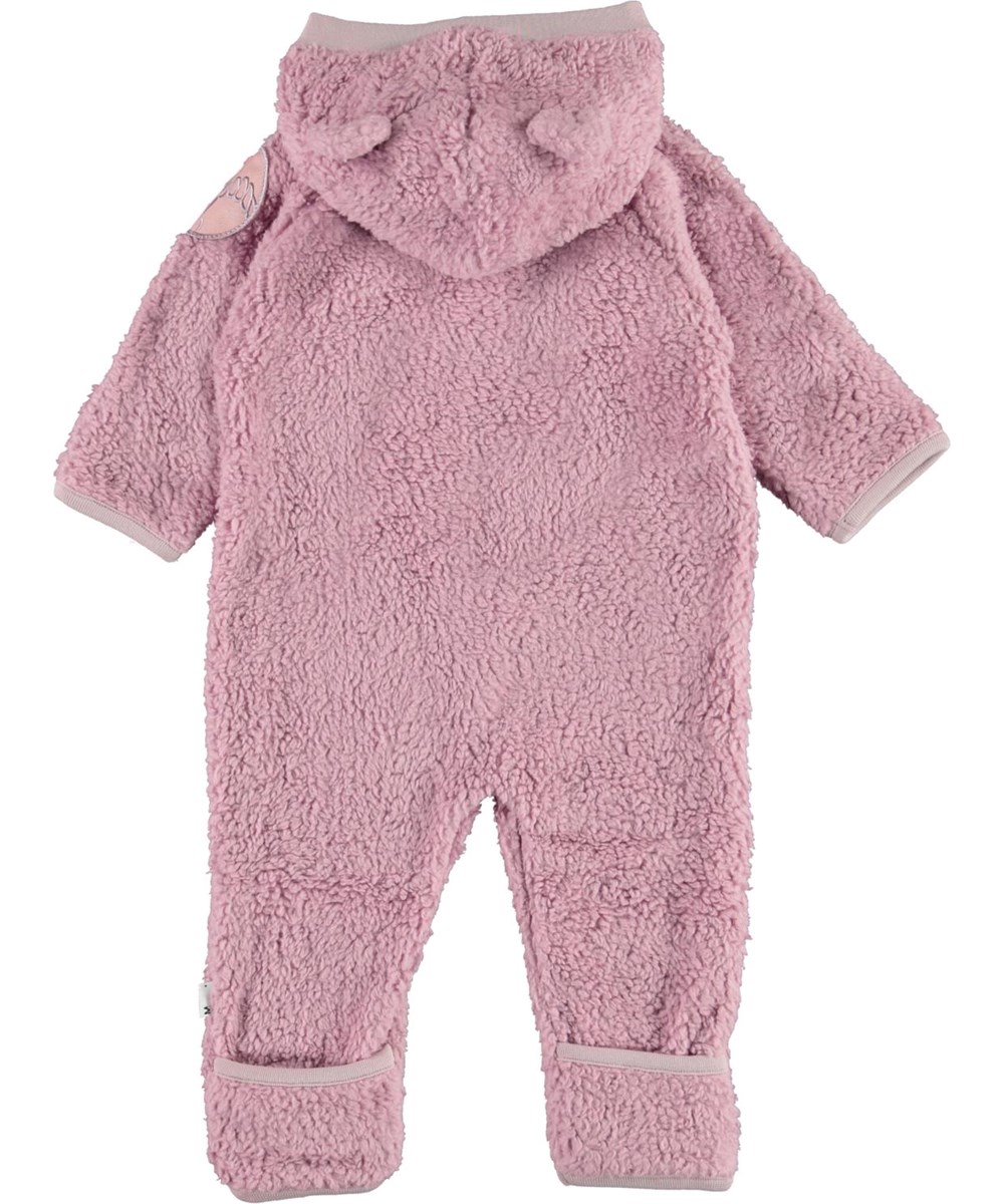 Umeko - Blue Pink - Pink baby fleecedragt med ører