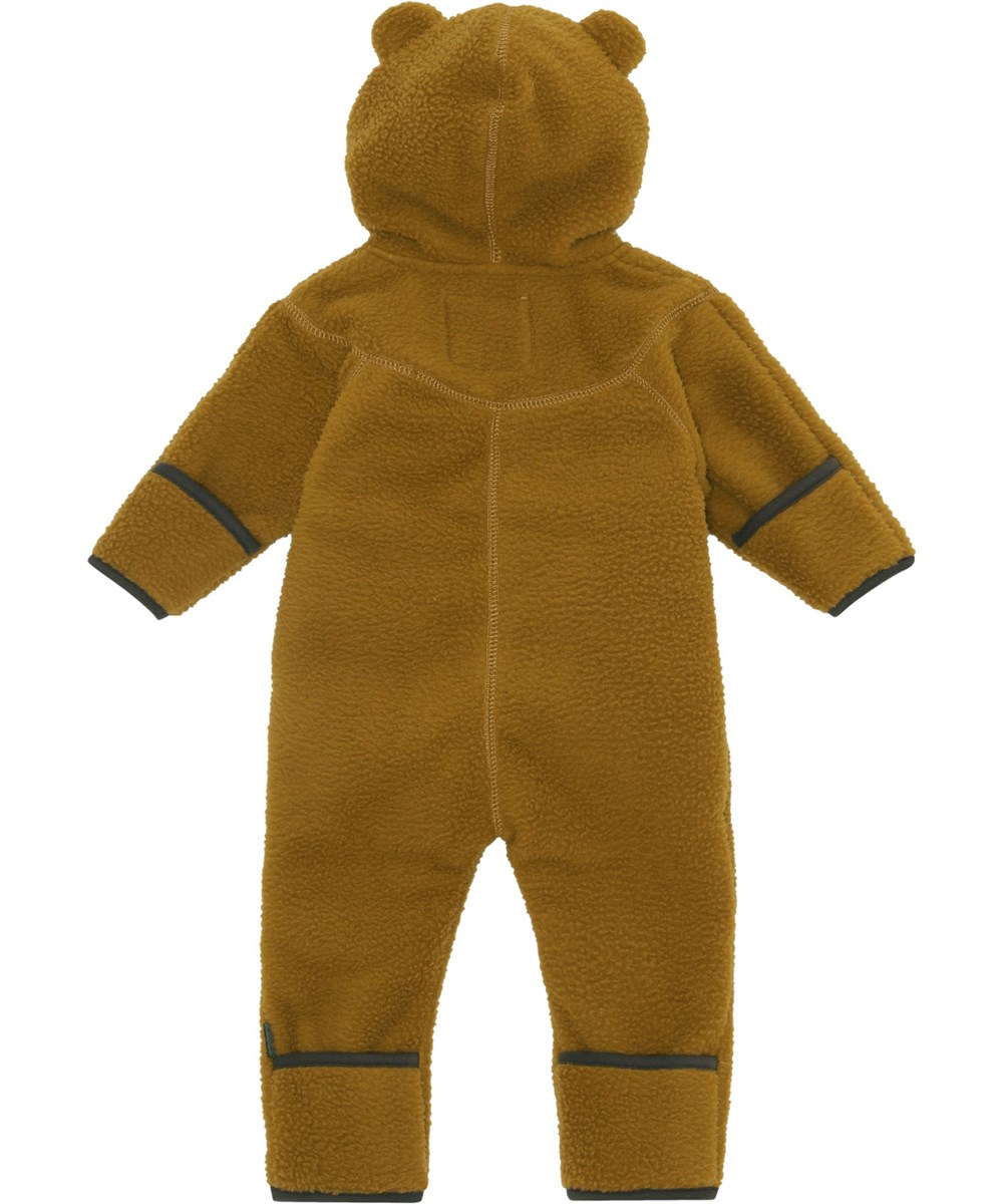 Umeko - Earthy - Recycled brun baby fleecedragt 