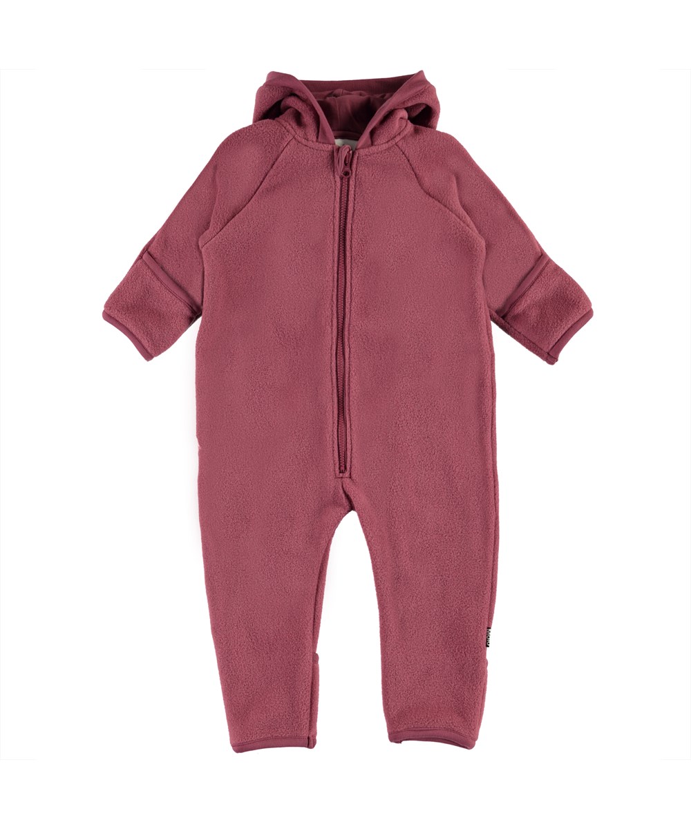 Umeko - Maroon - Bordeaux fleecedragt med ører