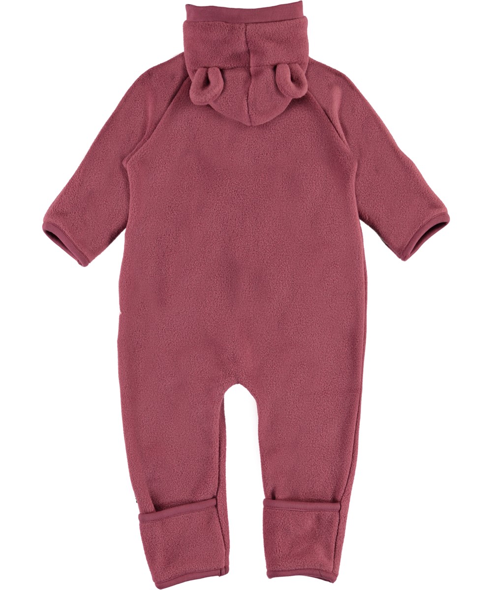 Umeko - Maroon - Bordeaux fleecedragt med ører