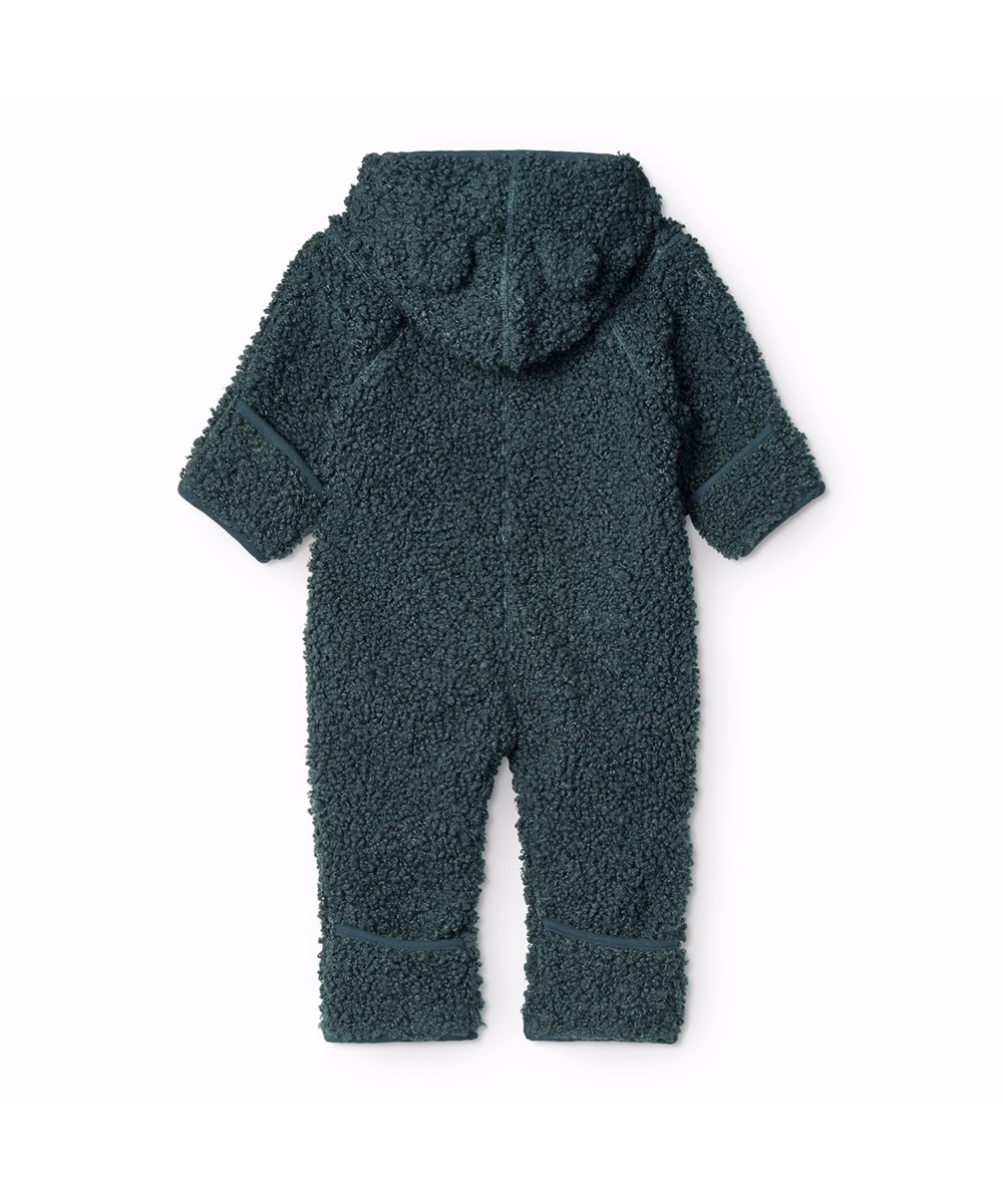 Umeko - Night Navy - Mørkeblå fleecedragt til de mindste i genanvendt polyester og foret i blødt bomuld.