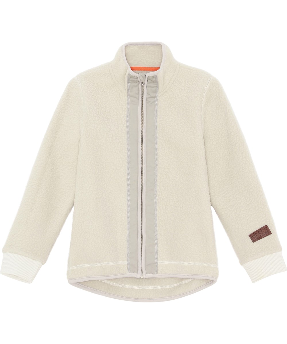 Urban - Moon - Recycled råhvid fleece jakke 