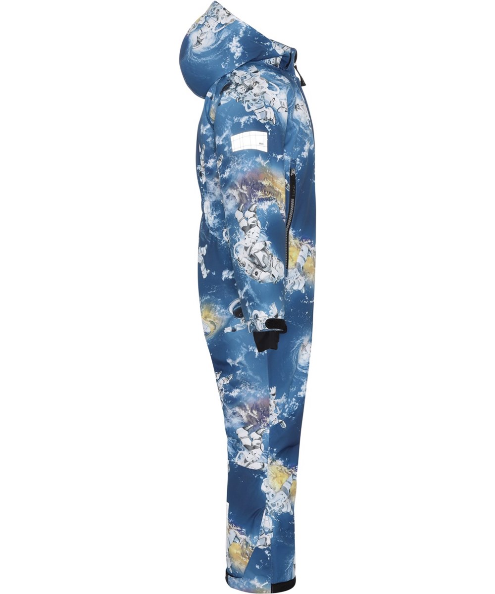 Hux - Astronauts - Recycled ski flyverdragt i blå med astronaut print