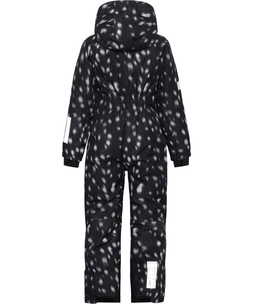 Hux - Black Fawn - Sort recycled flyverdragt med hvide pletter