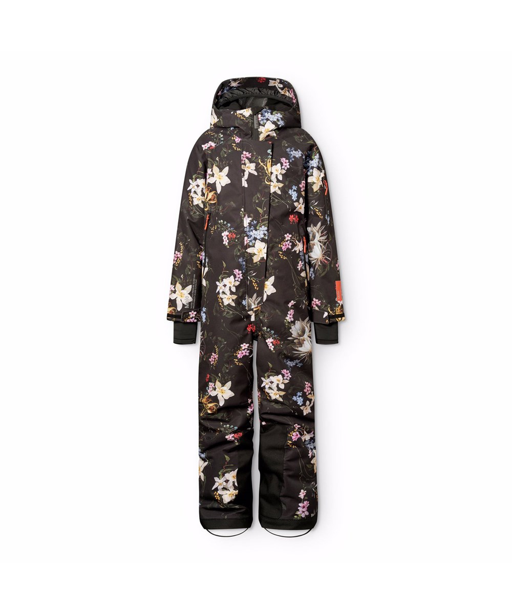 Hux - Paisley Flowers - Vind- og vandtæt flyverdragt i farverigt blomsterprint til en kold vinter eller skiferien til en kold vinter eller skiferien i genanvendt polyester og vatteret med 3M™ Thinsulate™.