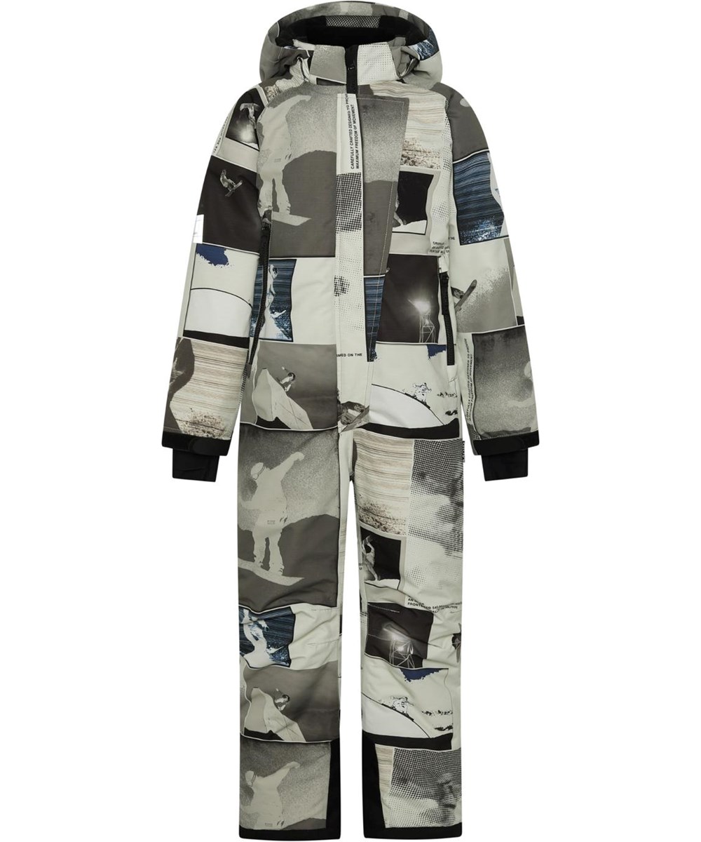 Hux - Screenshot - Recycled beige flyverdragt med snowboarder