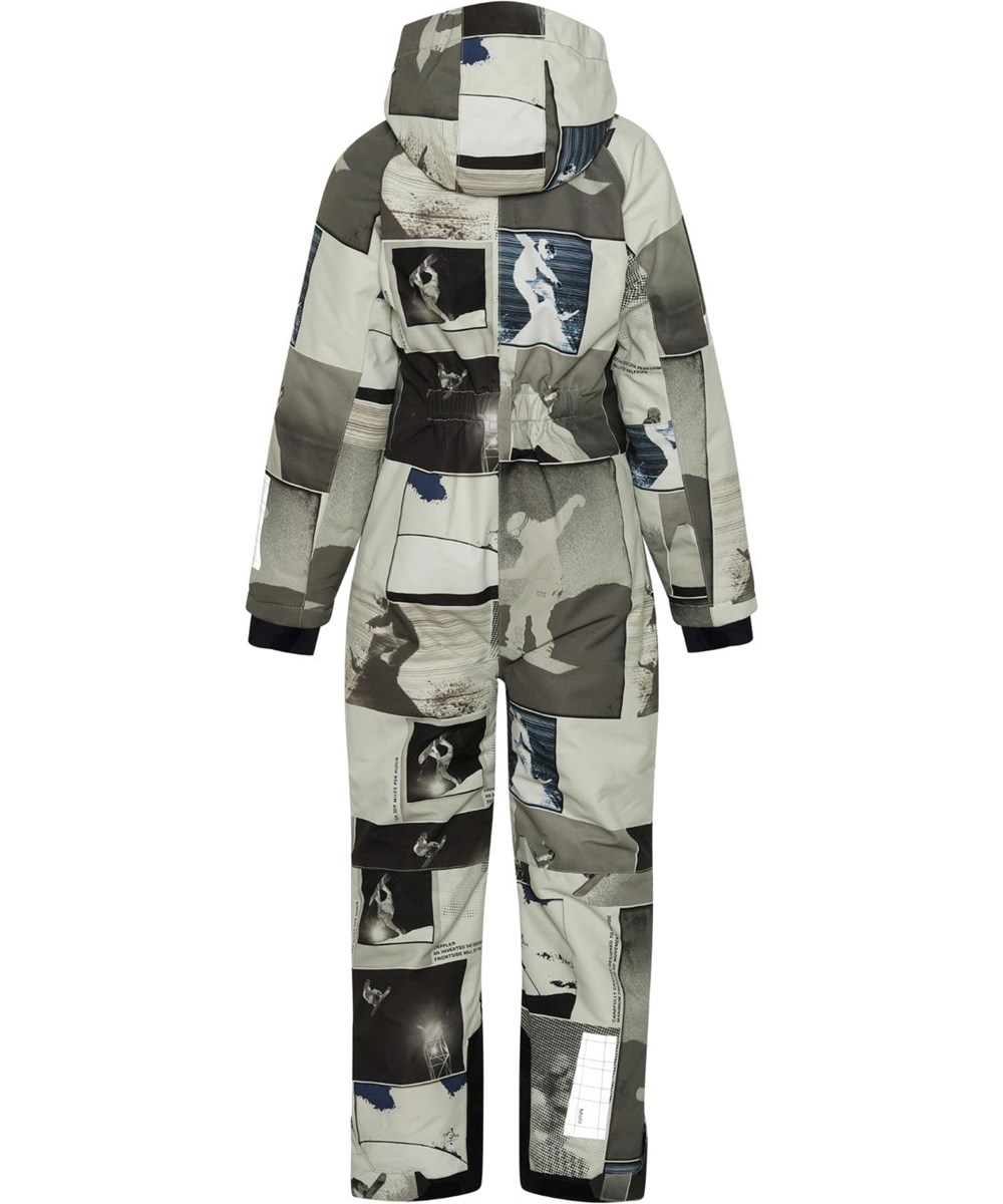 Hux - Screenshot - Recycled beige flyverdragt med snowboarder