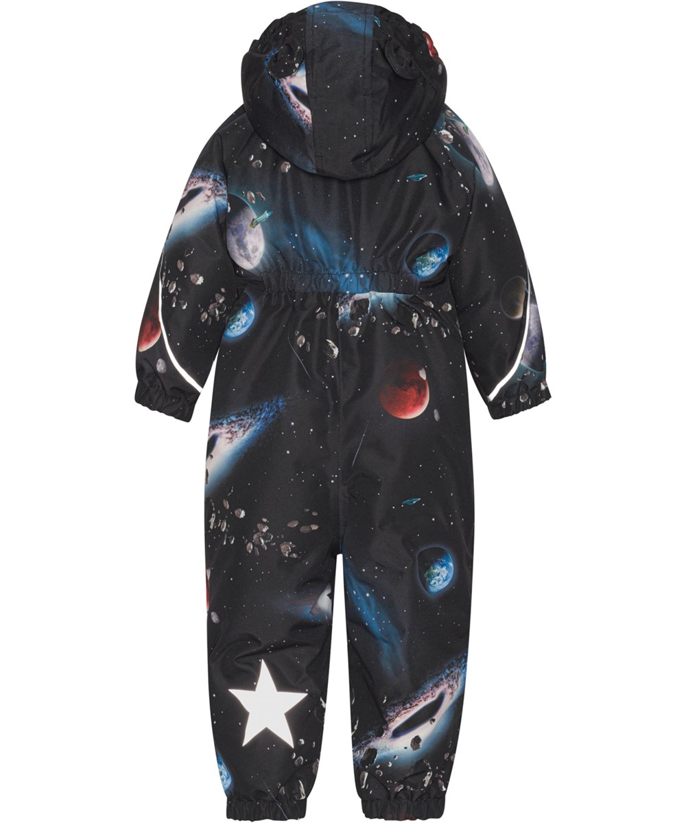 Hyde - Into Space - Recycled mørkeblå flyverdragt med print af planeter