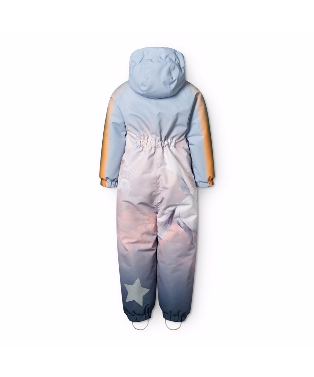 Polar - Utopia World - Vandafvisende pastelfarvet flyverdragt med hvide pegasus fremstillet i genanvendt polyester samt temperatur ned til -10°C.