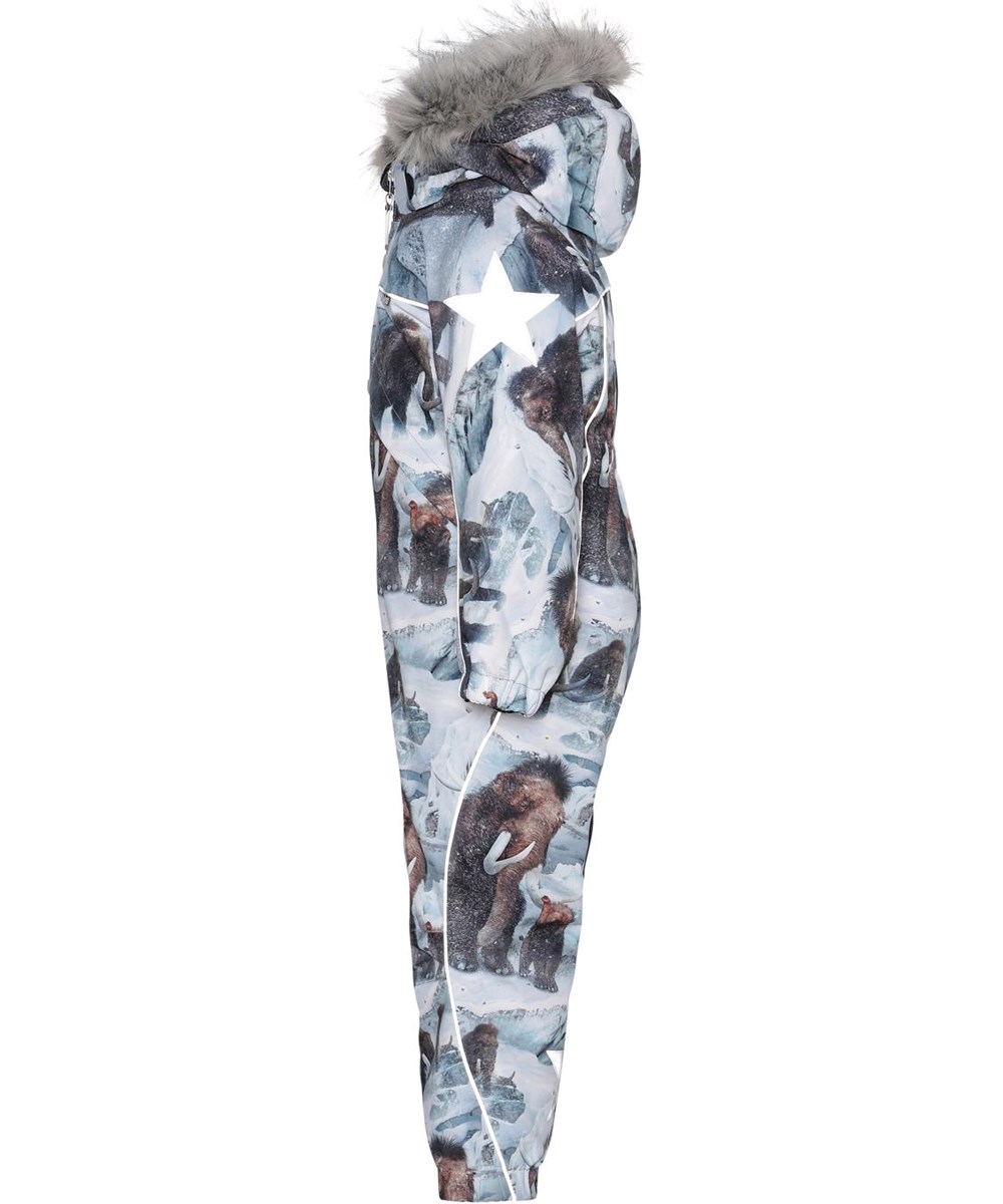 Polaris Fur - Mammoth - Recycled lyseblå flyverdragt med  mammut print