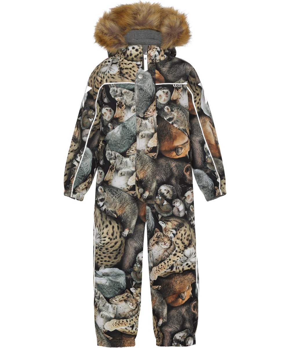 Polaris Fur - Sleeping Cubs - Recycled flyverdragt med dyre print og pels