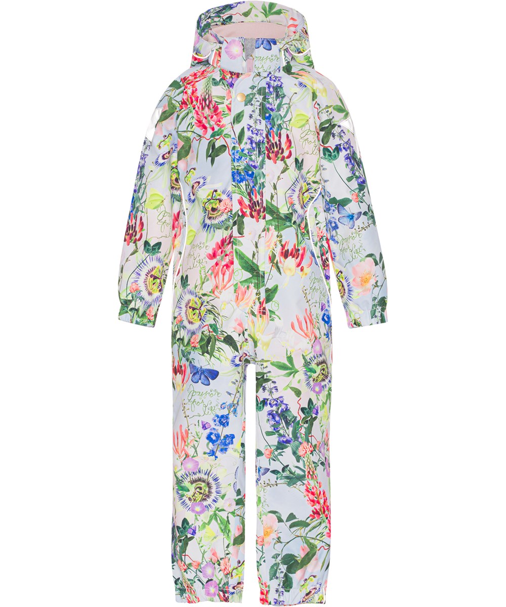 Polly - Big Passion - Lyseblå sommer flyverdragt  med blomster print