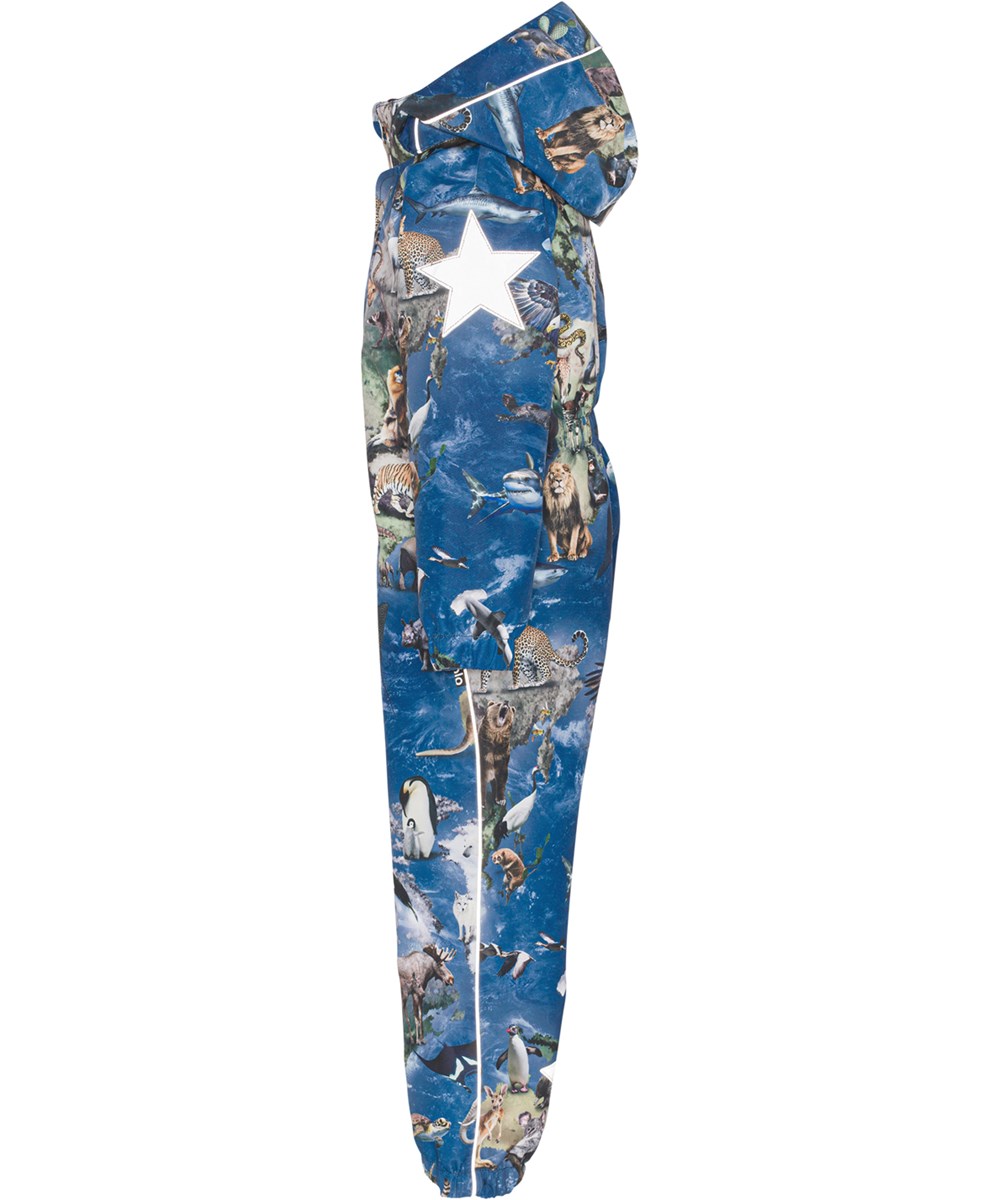 Polly - Living Wildlife - Blå sommer flyverdragt i med dyre print