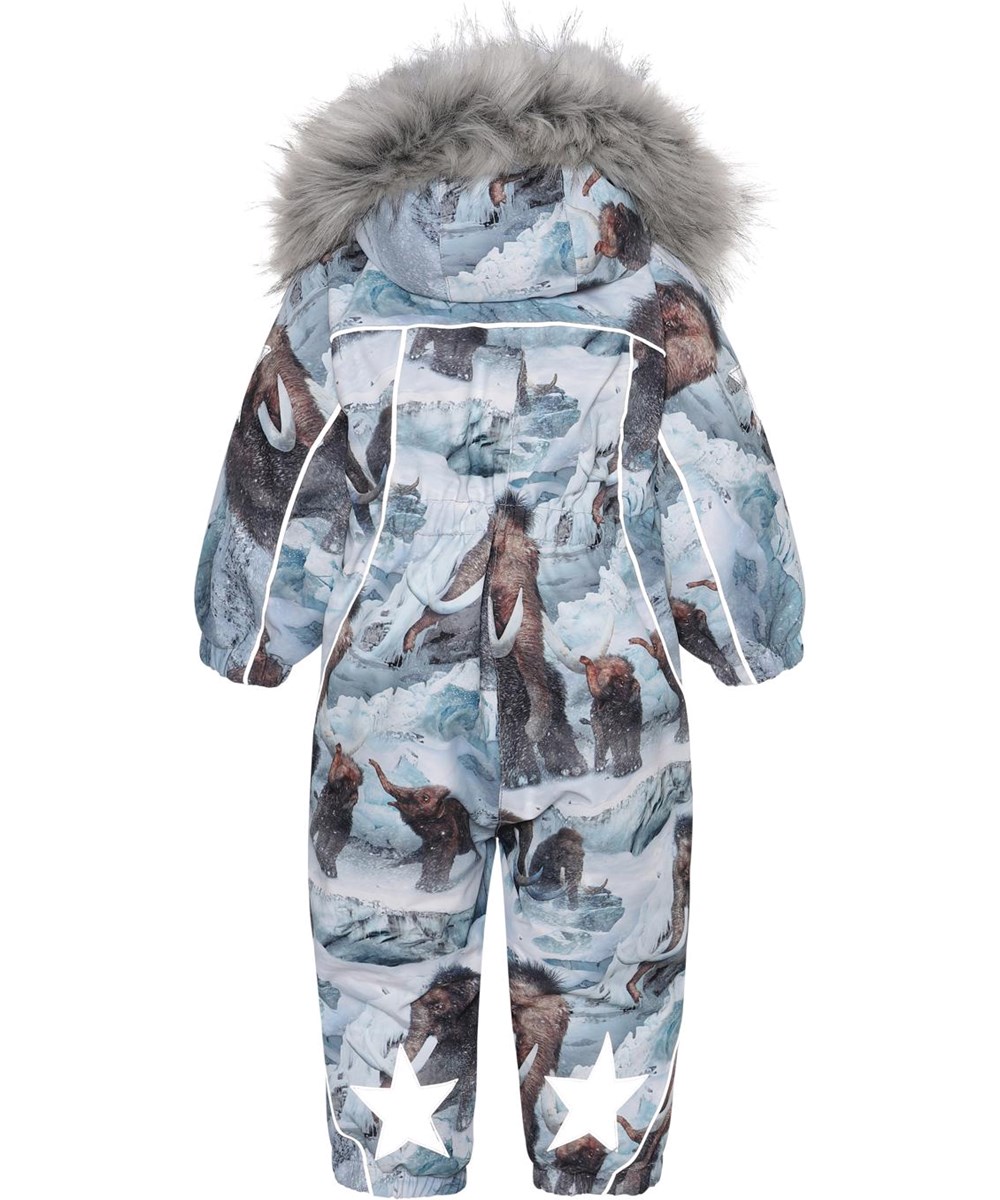 Pyxis Fur - Mammoth - Recycled baby flyverdragt med mammut print