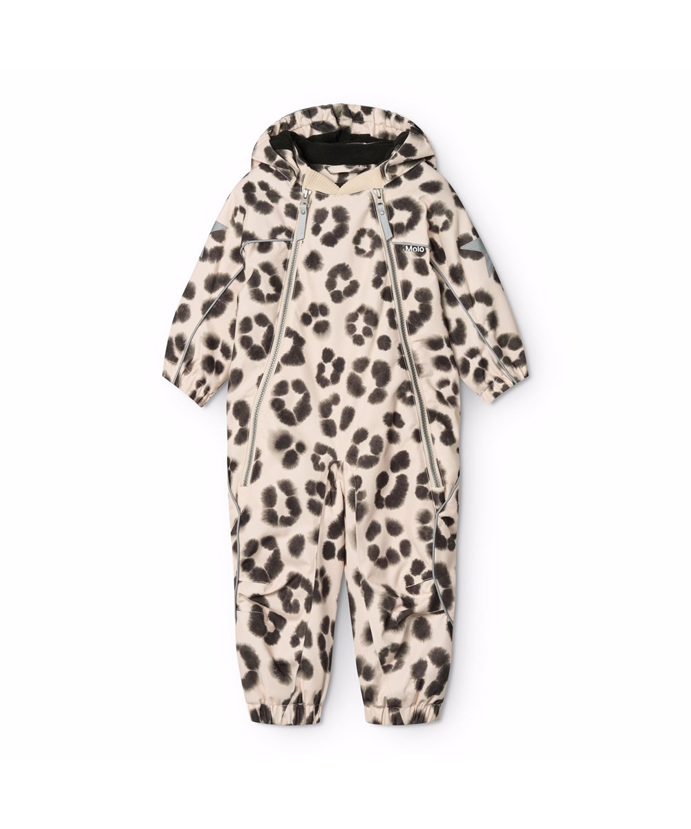 Pyxis - Snow Leo - Vind- og vandtæt flyverdragt til en kold vinter i unikt leopardprint fremstillet i genanvendt polyester og vatteret med 3M™ Thinsulate™.