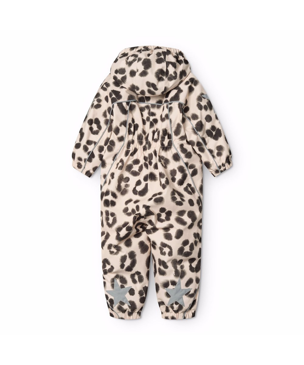 Pyxis - Snow Leo - Vind- og vandtæt flyverdragt til en kold vinter i unikt leopardprint fremstillet i genanvendt polyester og vatteret med 3M™ Thinsulate™.