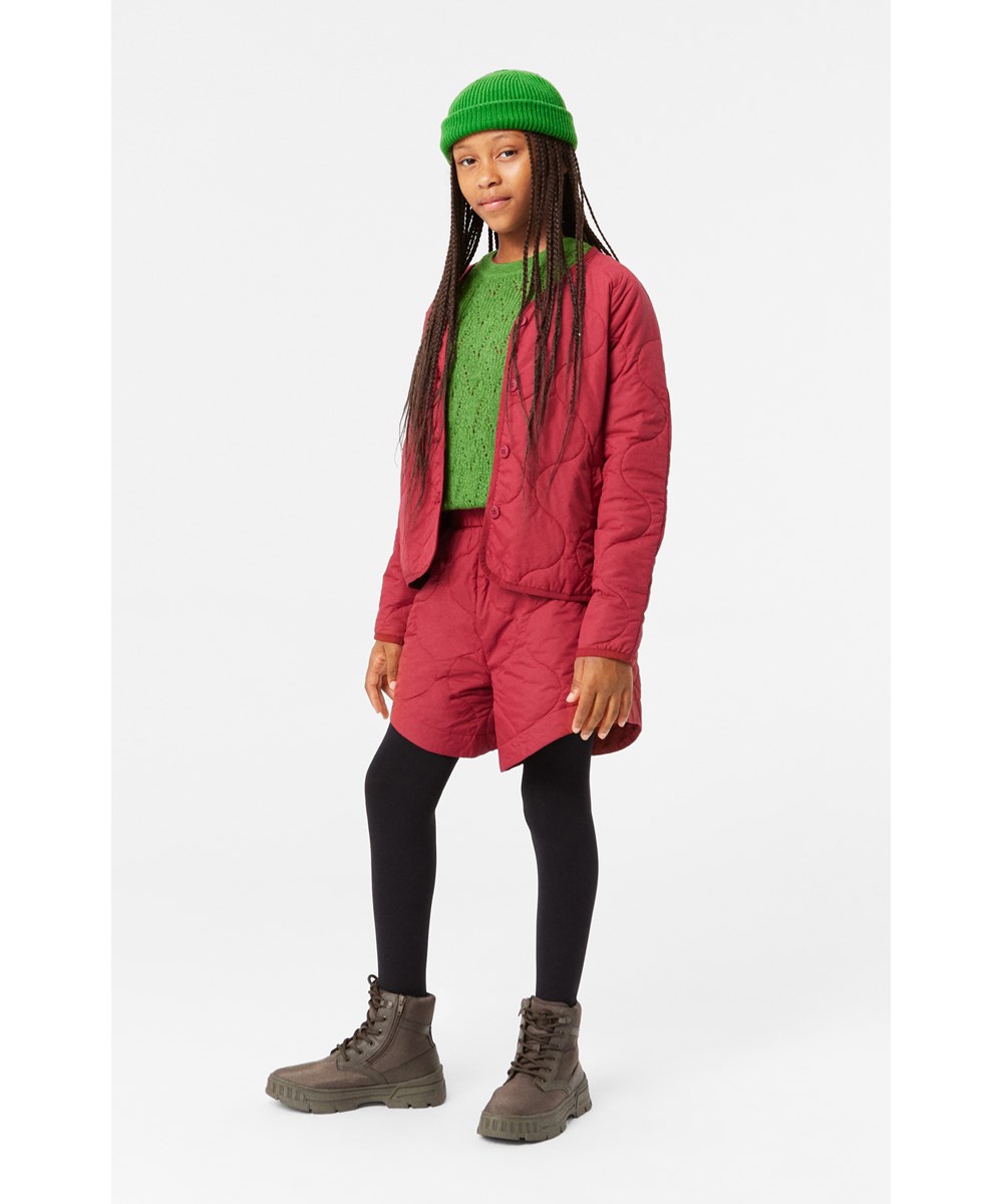 Hanna - Velvety - Rød quiltet jakke