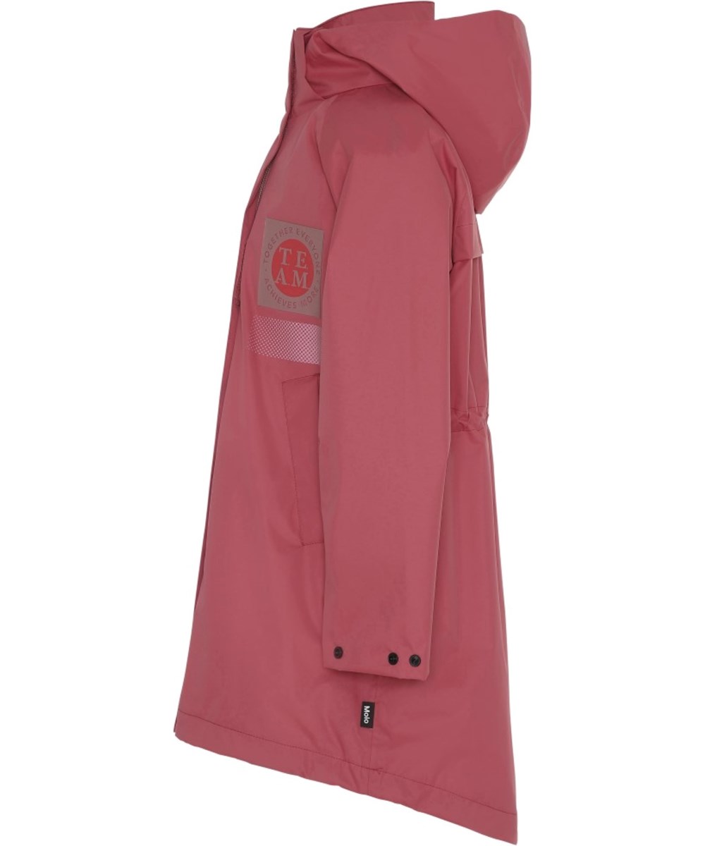 Win - Holly Berry - Pink rød lang vandtæt parka jakke