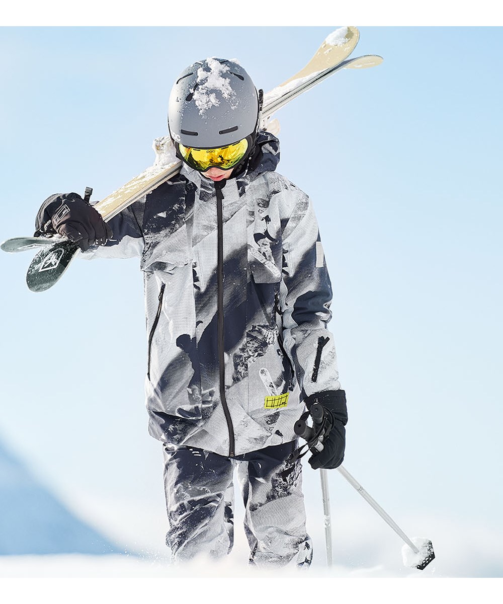 Alpine - 2 Tones - Vandtæt skijakke i snowboarder print
