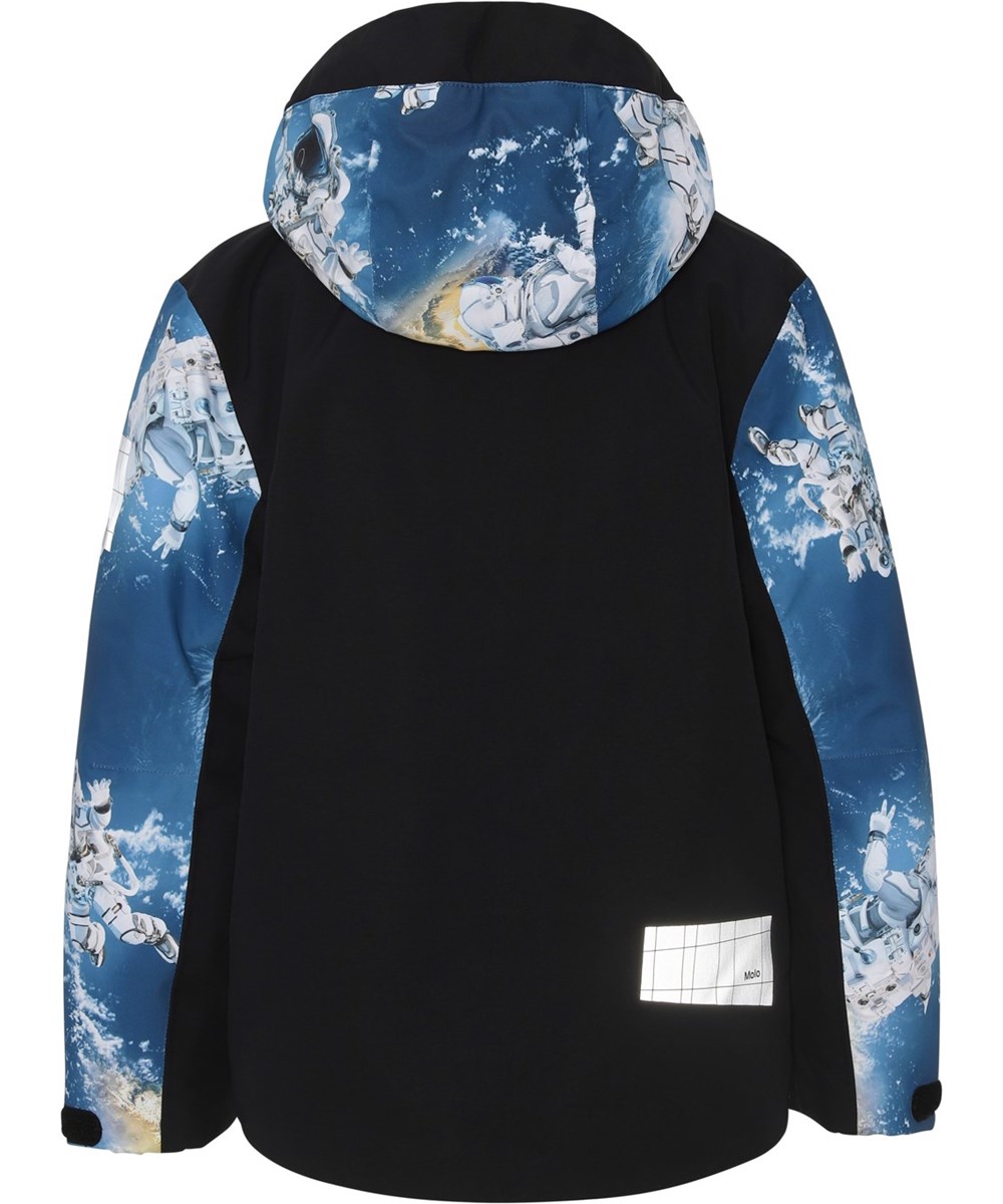 Alpine - Astronauts - Recycled blå skijakke med astronaut print