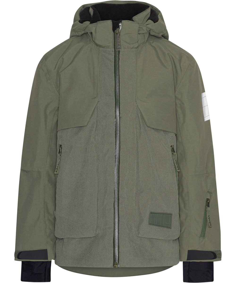 Alpine - Dusty Green - Recycled skijakke i mørkegrøn