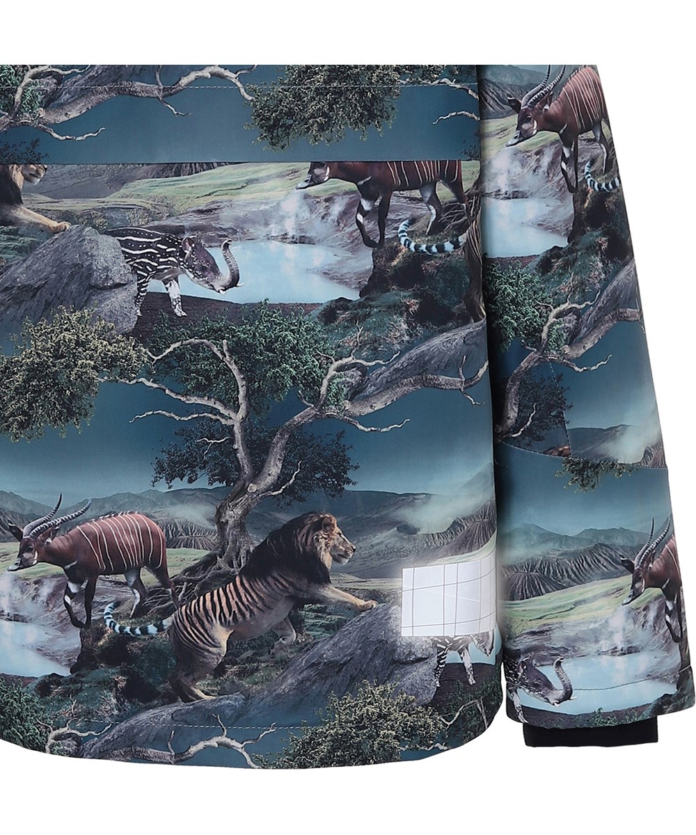 Castor Fur - Creation - Vinterjakke med dyre print og pels