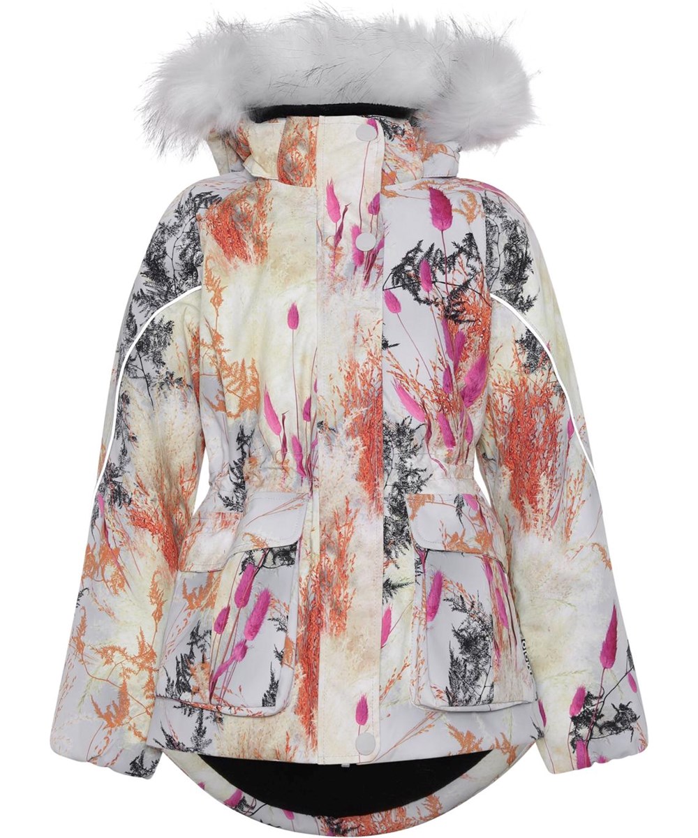 Cathy Fur - Eternal Flowers - Recycled vinterjakke i lyseblå med print af grene