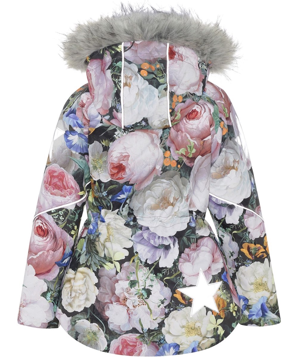 Cathy Fur - Still Life - Recycled vinterjakke med blomster print